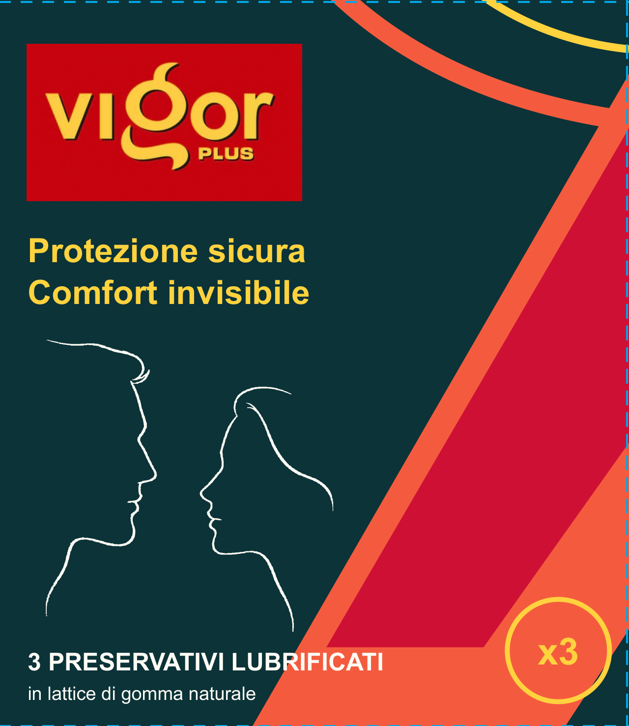 Confezione VigorPlus da 3 preservativi